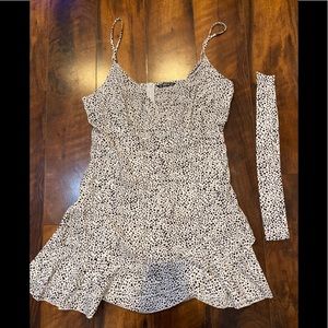 Black and white cheetah print dress